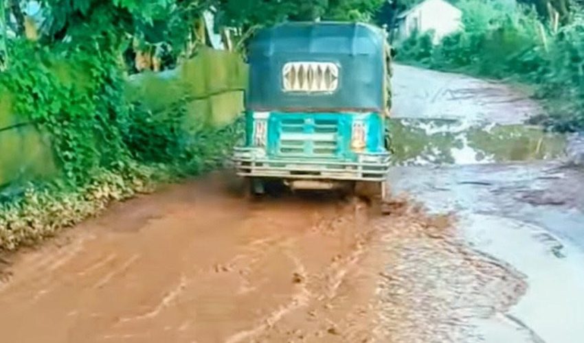 ত্রিশালে রাগামারা-নওপাড়া-হরিরামপুর-সাখুয়া সড়ক বেহাল, সংস্কারের দাবি এলাকাবাসীর
