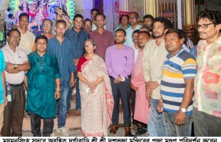 ময়মনসিংহের দুর্গাবাড়ি পূজামণ্ডপ পরিদর্শন করেন মৎস্য ও প্রাণিসম্পদ উপদেষ্টা