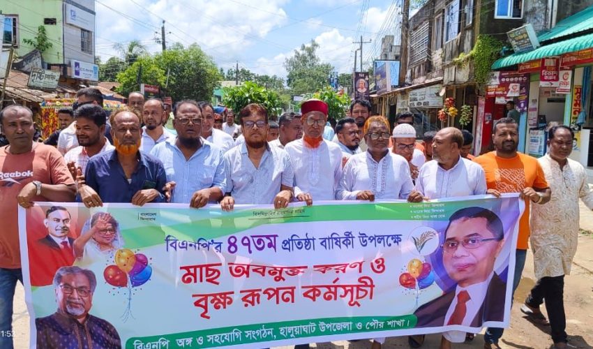 ময়মনসিংহের হালুয়াঘাট ও ধোবাউড়ায় বিএনপি ও অঙ্গ সংগঠনের বৃক্ষ রোপন ও উন্মুক্ত জলাশয়ে মাছের পোনা অবমুক্তককরণ