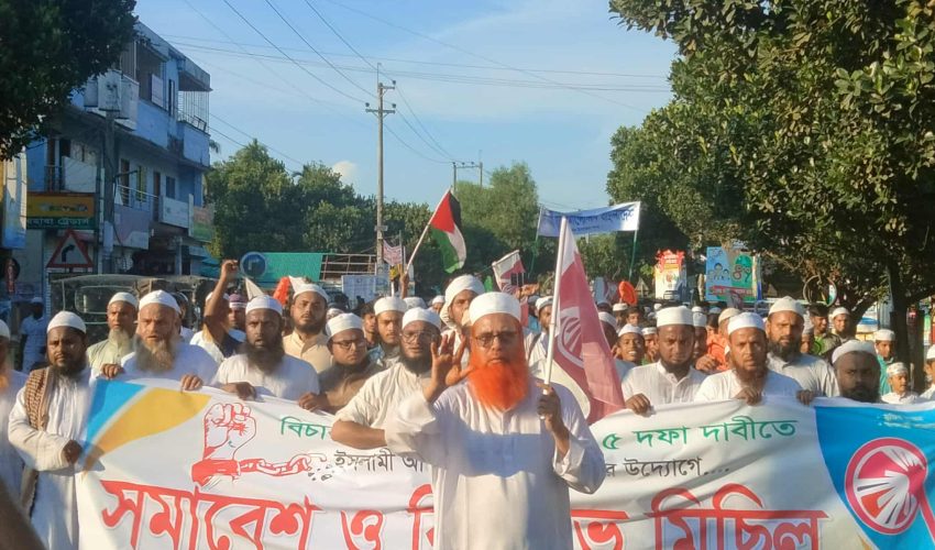 নান্দাইলে ইসলামী আন্দোলনের বিক্ষোভ মিছিল ও সমাবেশ