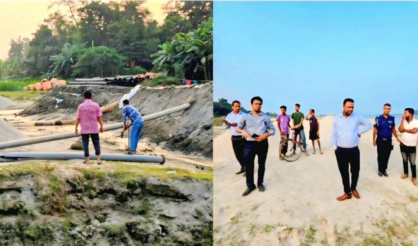 ত্রিশালে অবৈধ বালু উত্তোলন রোধে মোবাইল কোর্টের অভিযান, অর্থদণ্ড ও কারাদণ্ড