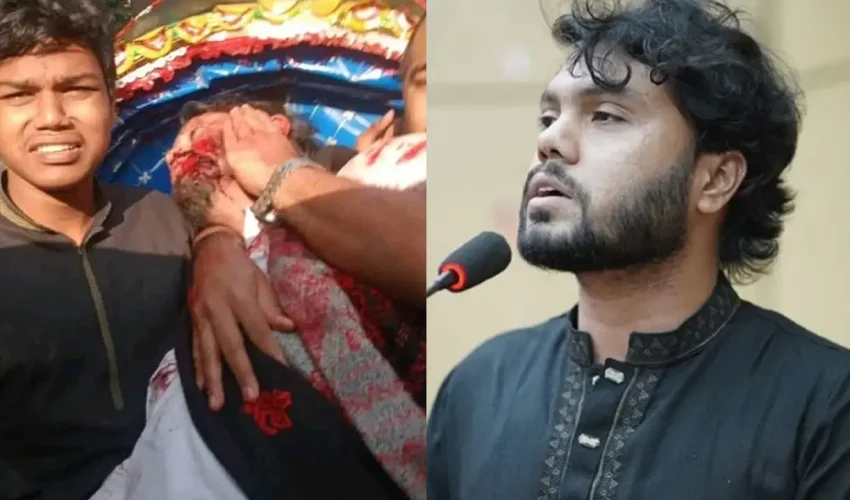 ইনকিলাব মঞ্চের মুখপাত্র ও ঢাকা-৮ আসনের স্বতন্ত্র প্রার্থী ওসমান হাদি গুলিবিদ্ধ