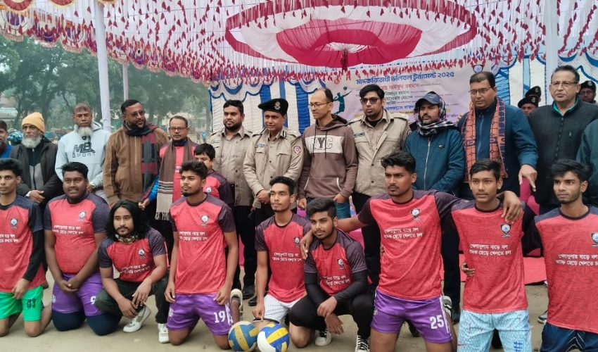 মাদকবিরোধী ভলিবল টুর্নামেন্ট ২০২৫ অনুষ্ঠিত ময়মনসিংহ সদরকে হারিয়ে ২-০ তে মুক্তাগাছা জয়ী