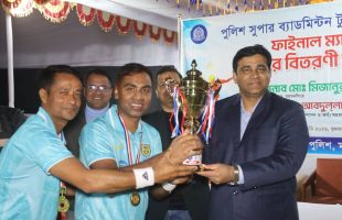 ময়ননসিংহ “জেলা পুলিশ-এর আয়োজনে পুলিশ সুপার ব্যাডমিন্টন টুর্নামেন্ট-২০২৬ এর ফাইনাল ম্যাচ ও পুরস্কার বিতরণ