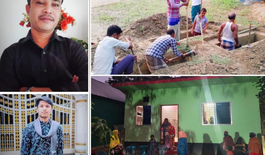 উত্তরায় আগুনে প্রাণ গেল ঈশ্বরগঞ্জের একই পরিবারের তিনজনের, বাবা-ছেলেসহ ৩ জনকে পাশাপাশি দাফন